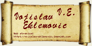 Vojislav Eklemović vizit kartica